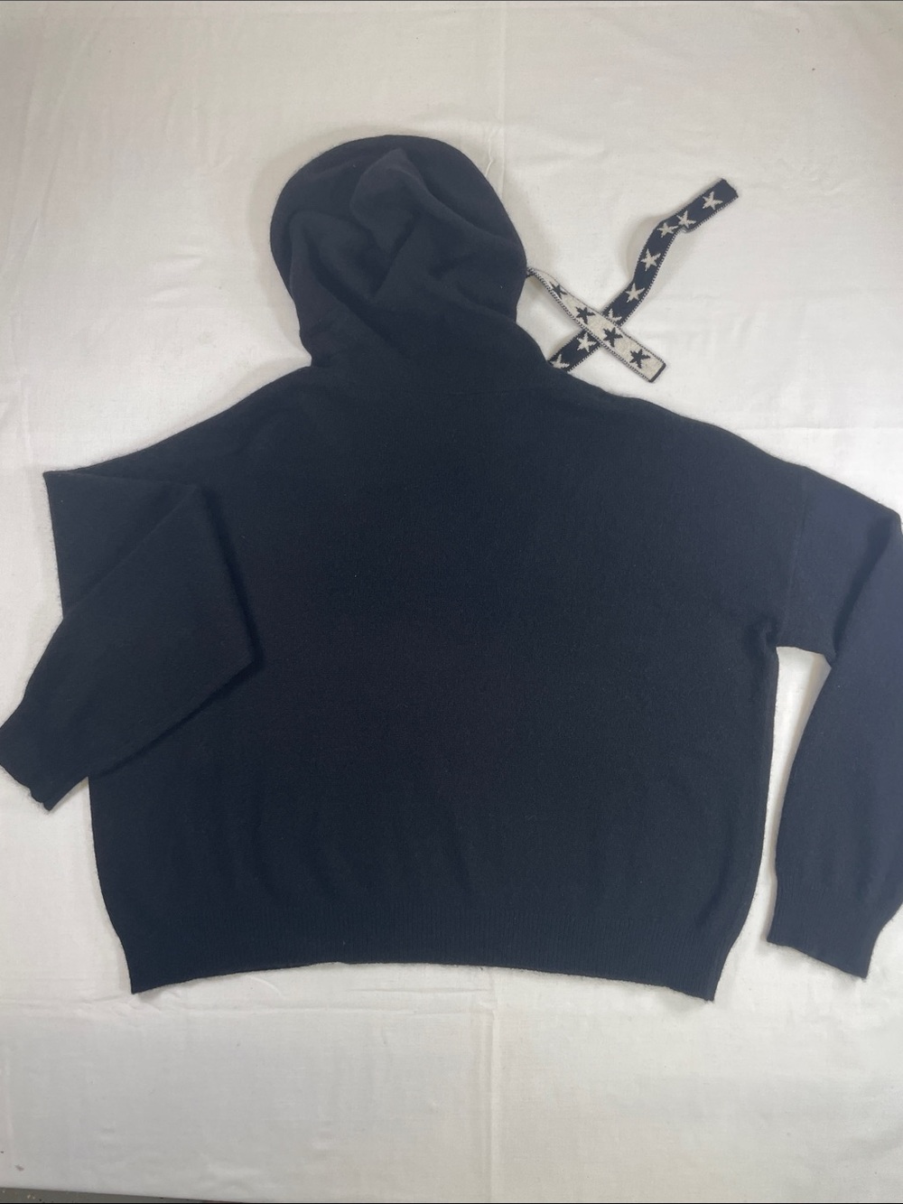 Hoodie Cashmere Oversized Black Jumper Sweater WL - Picture 4 of 10